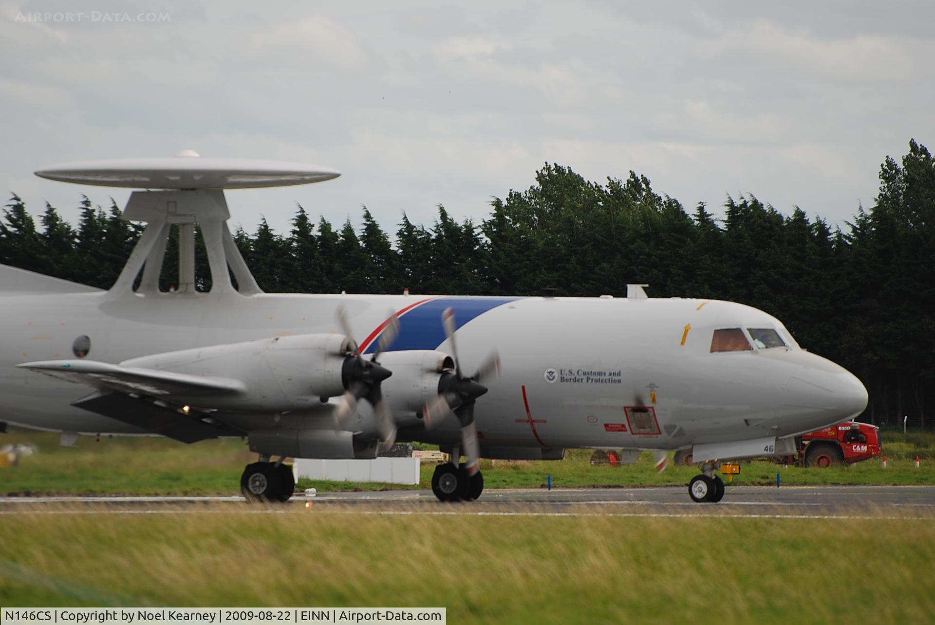 N146CS, 1968 Lockheed P-3B Orion C/N 185-5286, About to depart off Rwy 24, heading back to Bangor Maine.