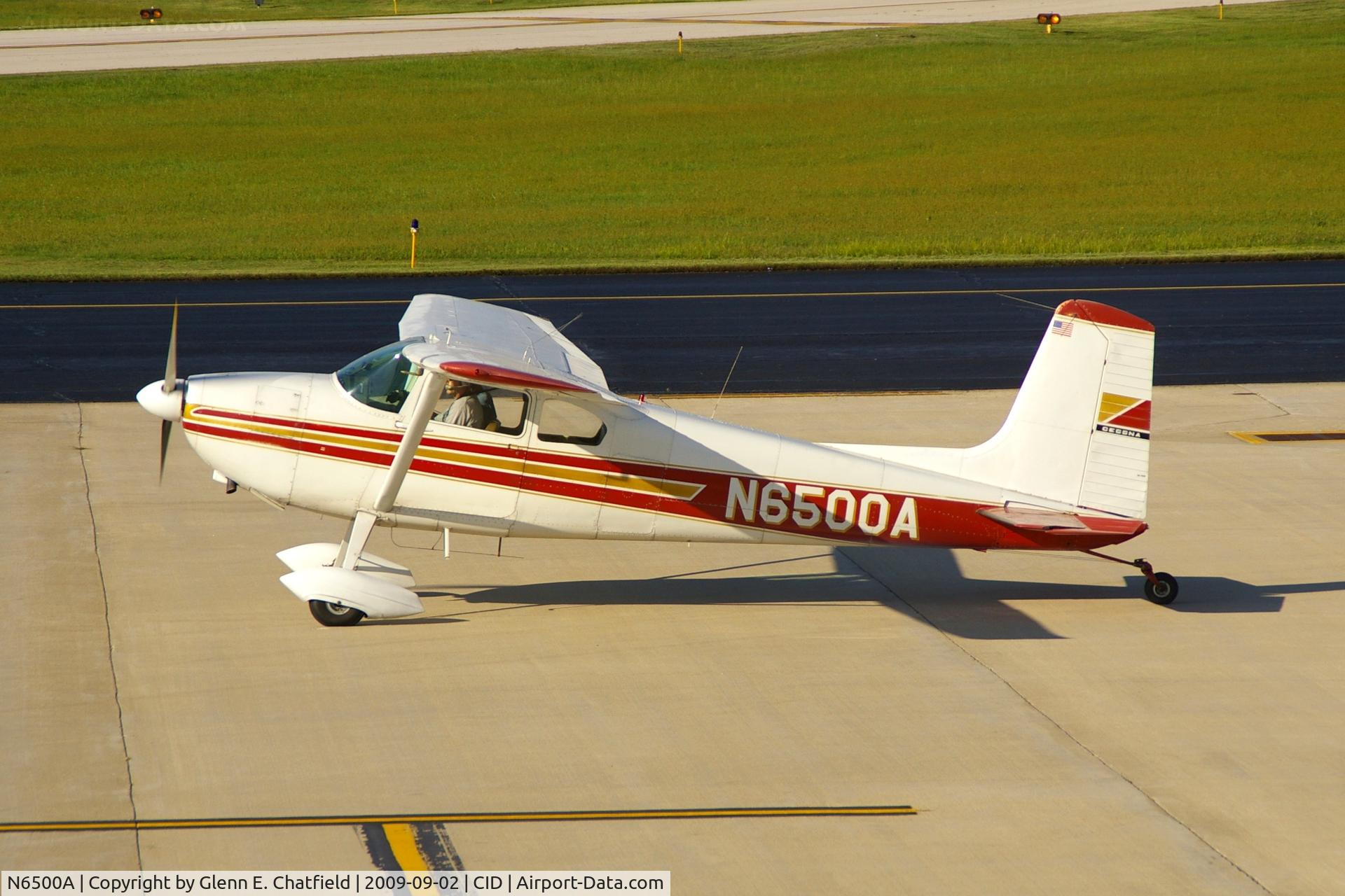 N6500A, 1957 Cessna 180 C/N 32397, Taxiing for departure from Landmark FBO