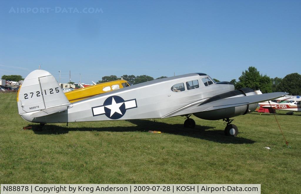 N88878, 1943 Cessna UC-78C (T-50) Bobcat C/N 4121, EAA Airventure 2009