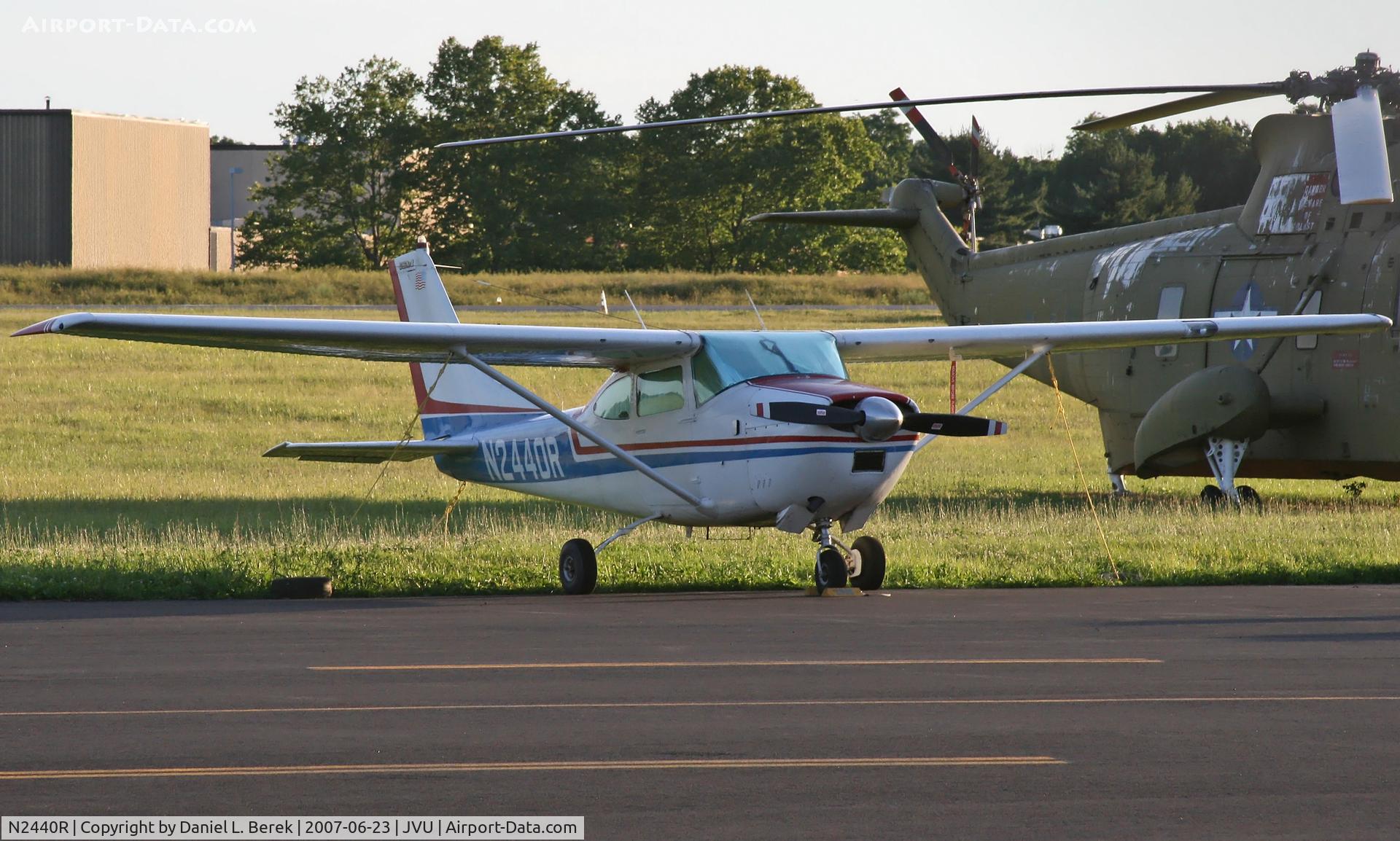 N2440R, 1964 Cessna 182G Skylane C/N 18255540, I caught this nicely kept 1964 Skylane at Allentown's Queen City Airport, a long way from its Lewes, DE, base.