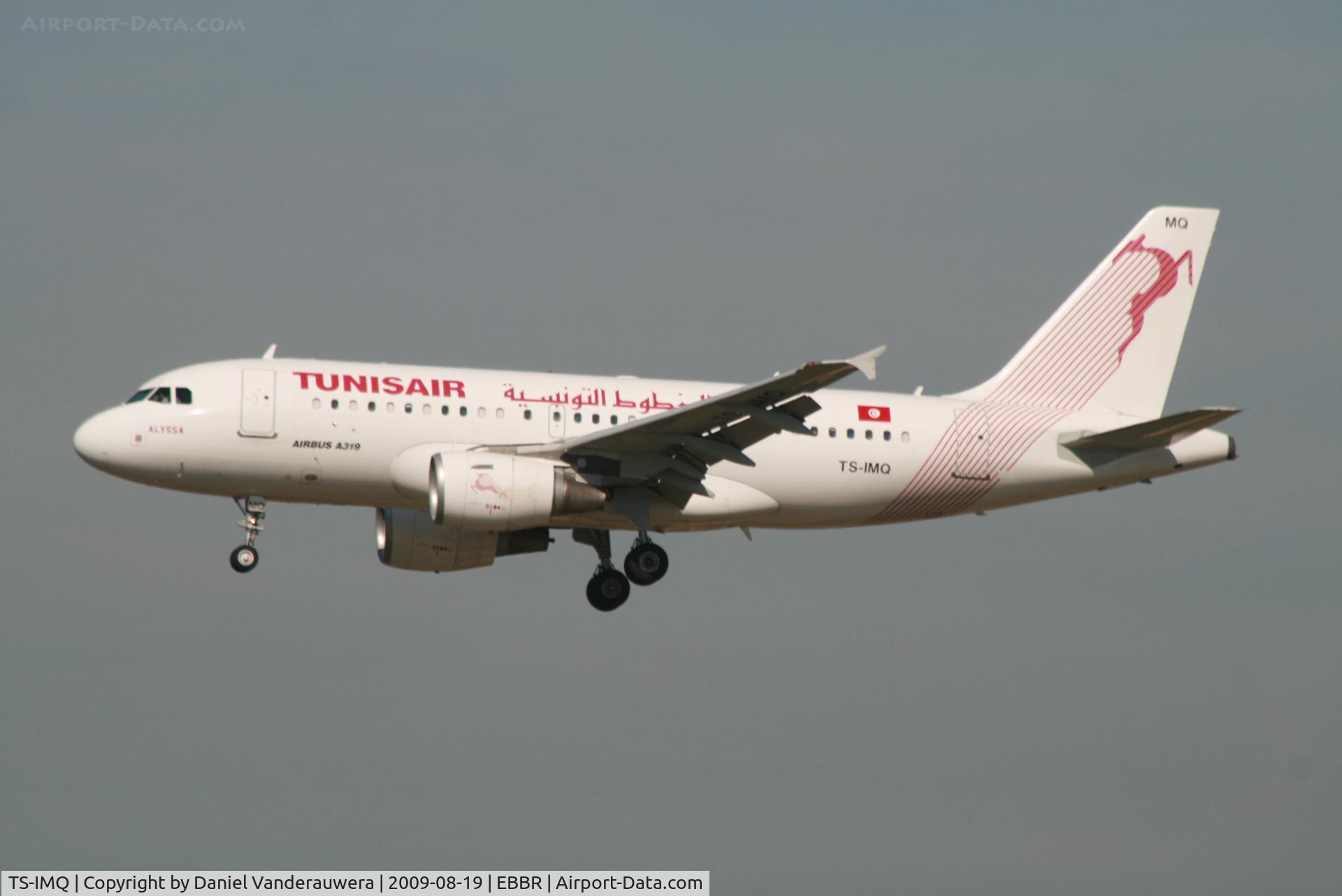 TS-IMQ, 2007 Airbus A319-112 C/N 3096, flight TU788 is descending to rwy 20