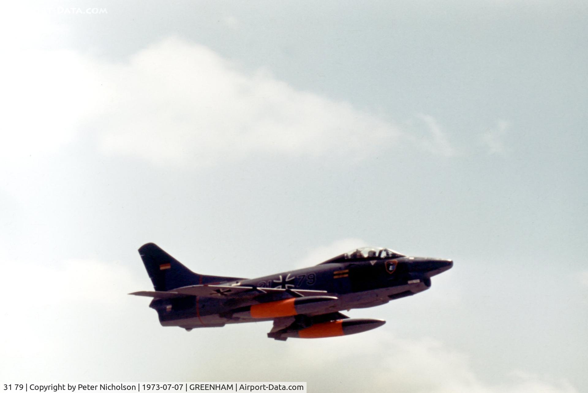 31 79, Fiat G-91R/3 C/N D447, G-91R-3 of LKG-41 at the 1973 Intnl Air Tattoo at RAF Greenham Common.