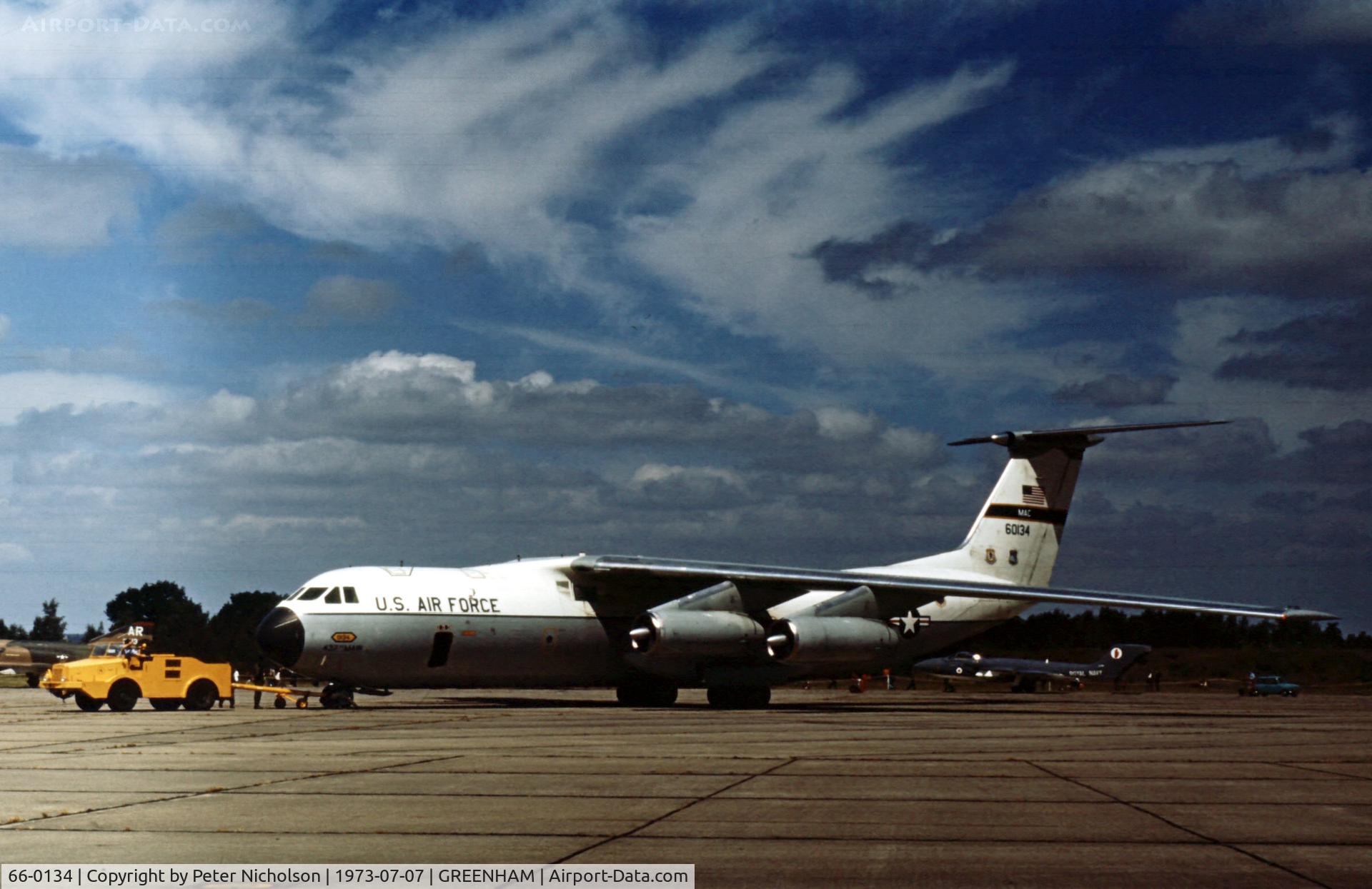 66-0134, 1966 Lockheed C-141A Starlifter C/N 300-6160, Another view of the 427th Military Airlift Wing's C-141A on display at the 1973 Intnl Air Tattoo at RAF Greenham Common.