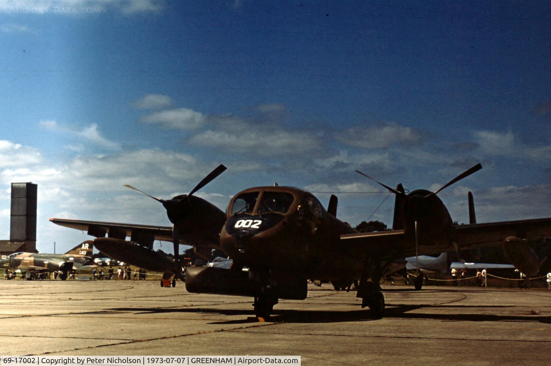 69-17002, 1969 Grumman OV-1D Mohawk C/N 17D, Another view of the OV-1D Mohawk in the static park of the 1973 Intnl Air Tattoo at RAF Greenham Common.