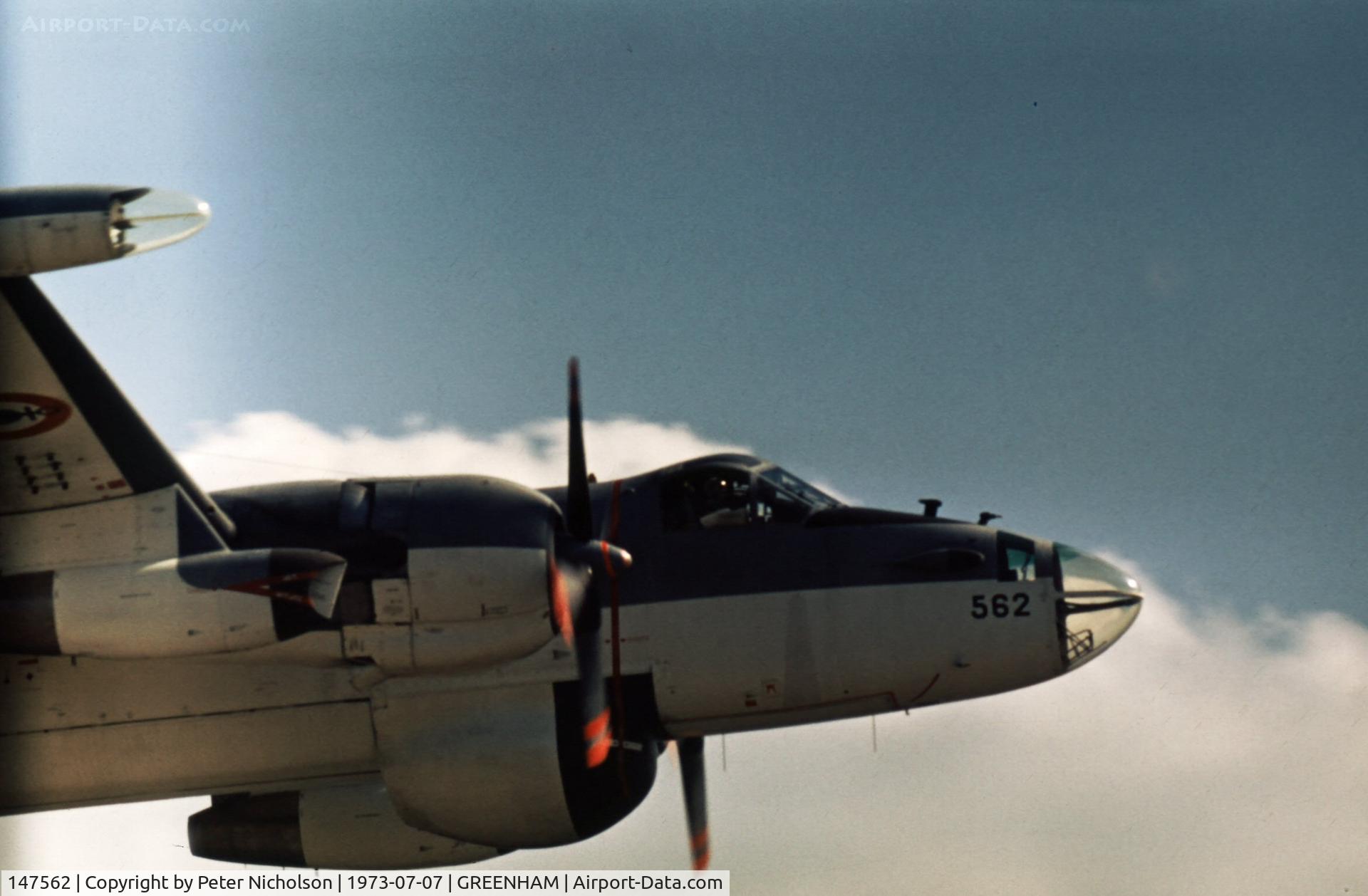 147562, 1959 Lockheed P2V-7 Neptune Neptune C/N 726-7174, SP-2H Neptune of French Aeronavale's 25 Flotille at the 1973 Intnl Air Tattoo at RAF Greenham Common.