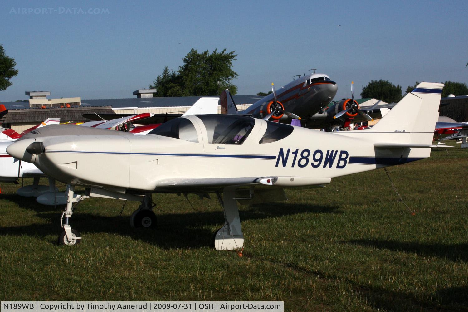 N189WB, 1984 Stoddard-Hamilton Glasair III C/N 3074, 1984 GLASAIR III, c/n: 3074