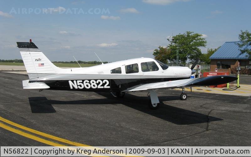 N56822, 1973 Piper PA-28R-200 C/N 28R-7435047, Piper Arrow sitting at the fuel pump