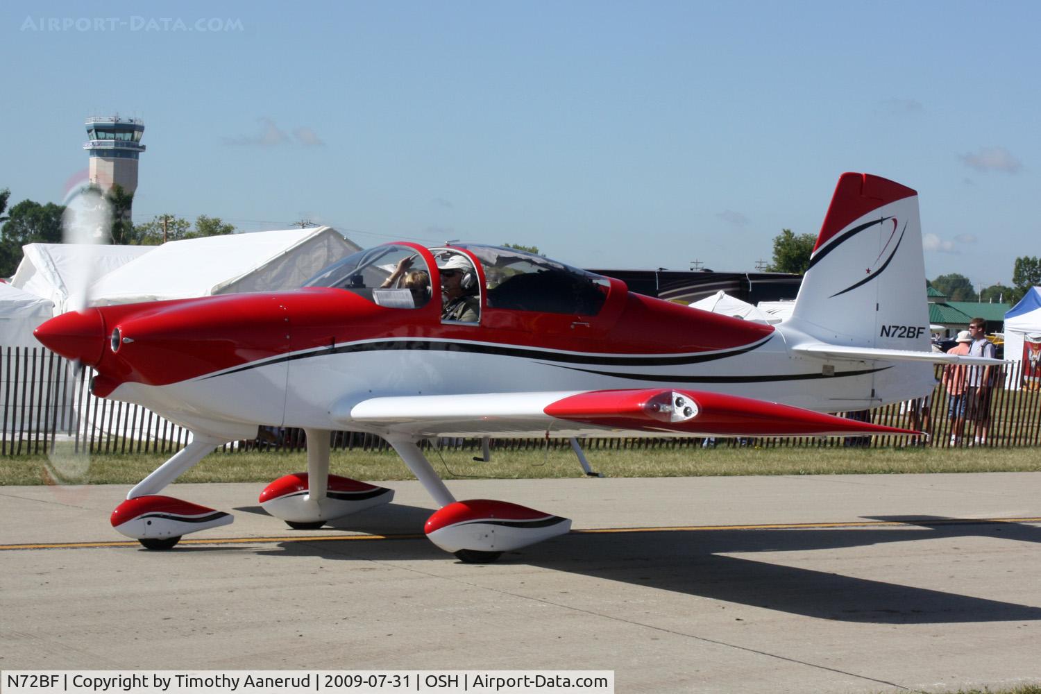 N72BF, 2008 Vans RV-7A C/N 72211, 2008 RV7A, c/n 72211