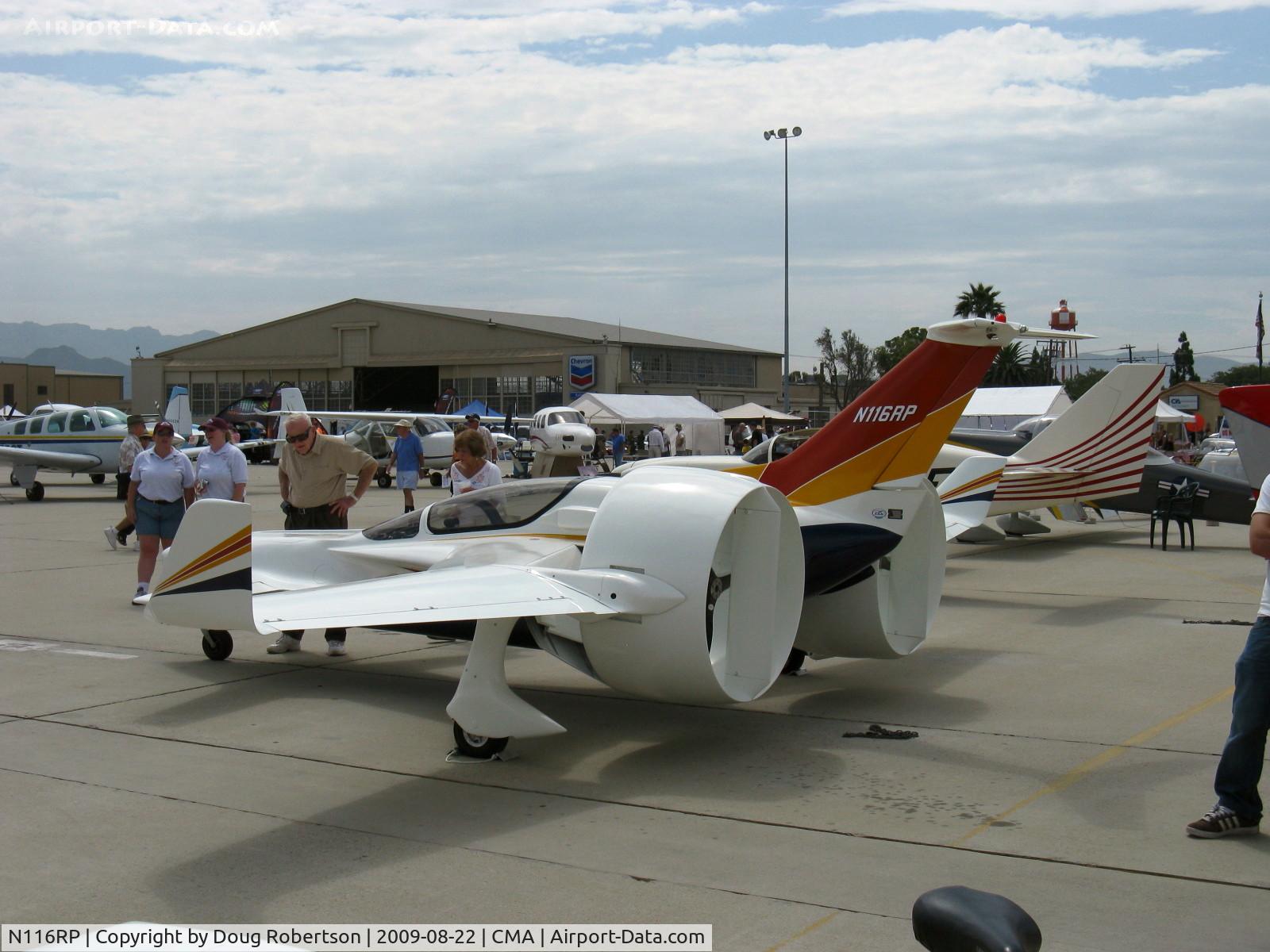 N116RP, Parker Alienair 1 C/N PS1, 2007 Parker ALIENAIR 1 one-off, Toyota Superturbo racing engine 290 Hp, triple output transmission, triple ducted fans rotorcraft, retractible landing gear, has taxied under power, but still has not flown as of photos date, painted, Experimental class