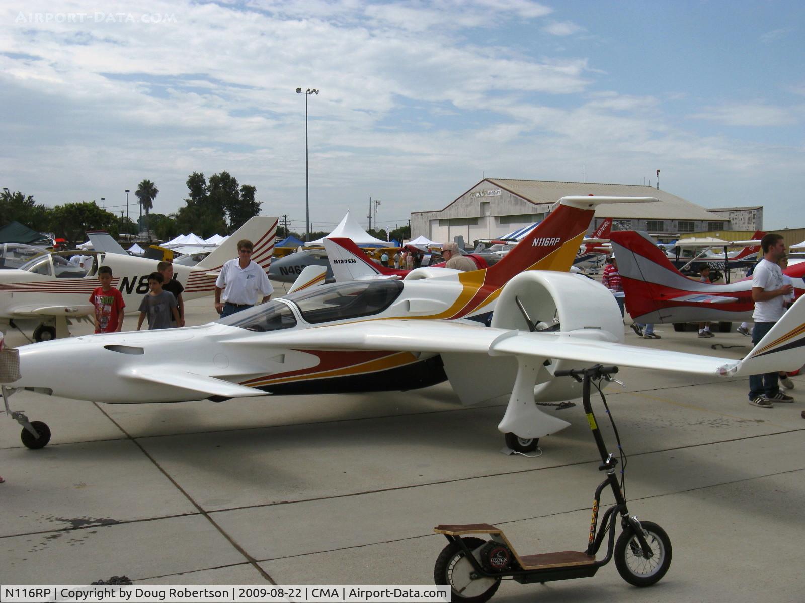 N116RP, Parker Alienair 1 C/N PS1, 2007 Parker ALIENAIR 1 one-off, Toyota Superturbo racing engine 290 Hp, triple ducted fans, retractible landing gear, still has not flown-question of insufficient power? among other questions