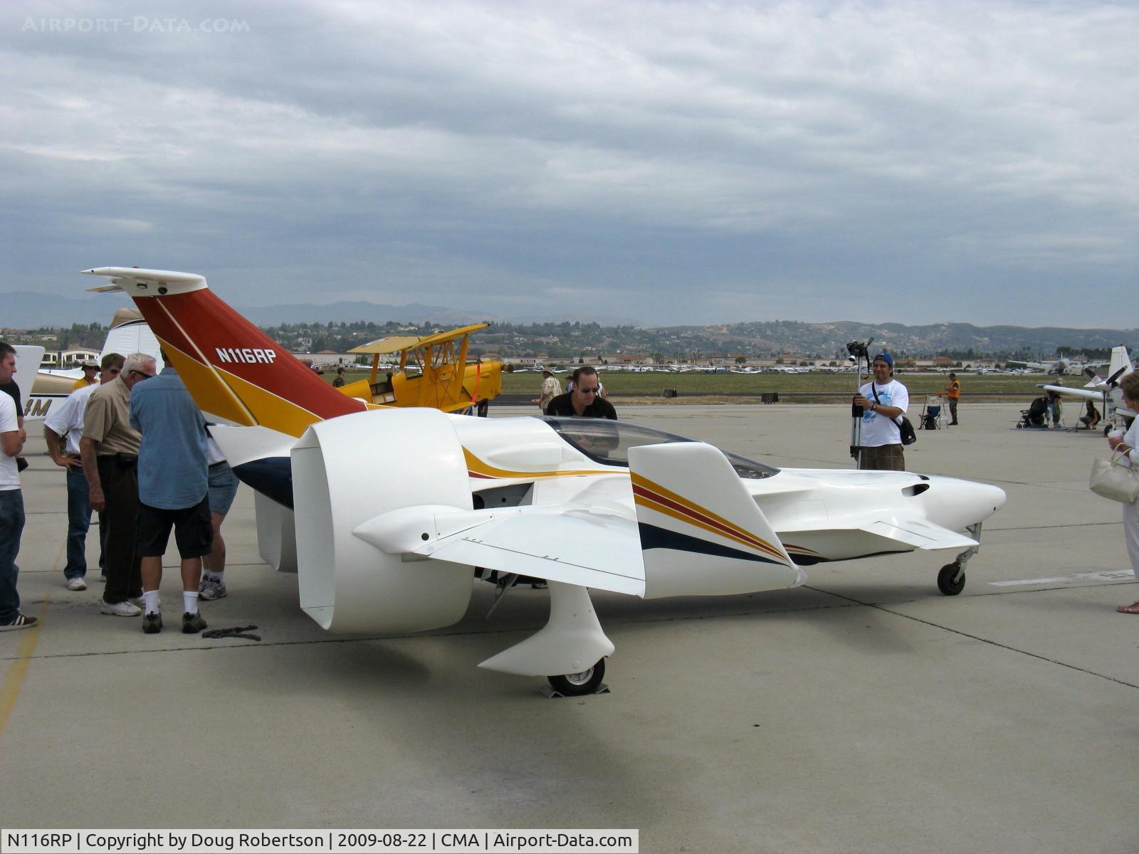 N116RP, Parker Alienair 1 C/N PS1, 2007 Parker ALIENAIR 1 one-off, Toyota Superturbo 290 Hp, triple shaft-drive transmission, triple ducted fans rotorcraft, retractible landing gear, has taxied under power, but still has still not flown as of photo date, now painted