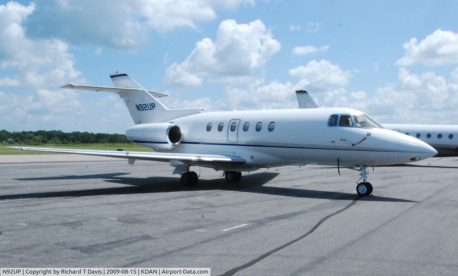 N92UP, 1997 Raytheon Hawker 800XP C/N 258309, 1997 Hawker 800XP in Danville Va.