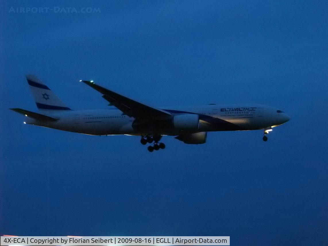 4X-ECA, 2001 Boeing 777-258/ER C/N 30831, Short final rwy 27R