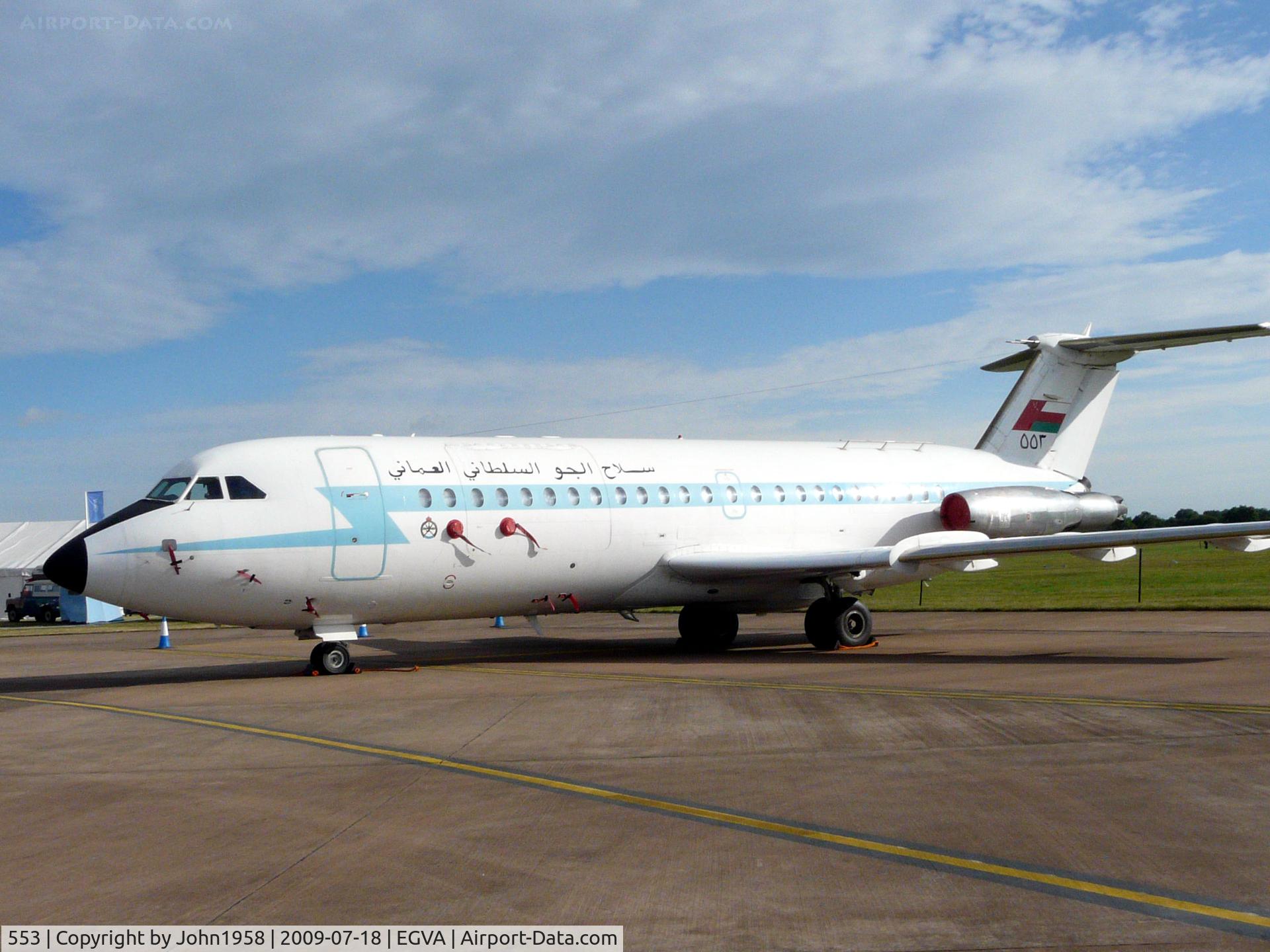 553, 1975 BAC 111-485GD One-Eleven C/N BAC.251, Static at RIAT