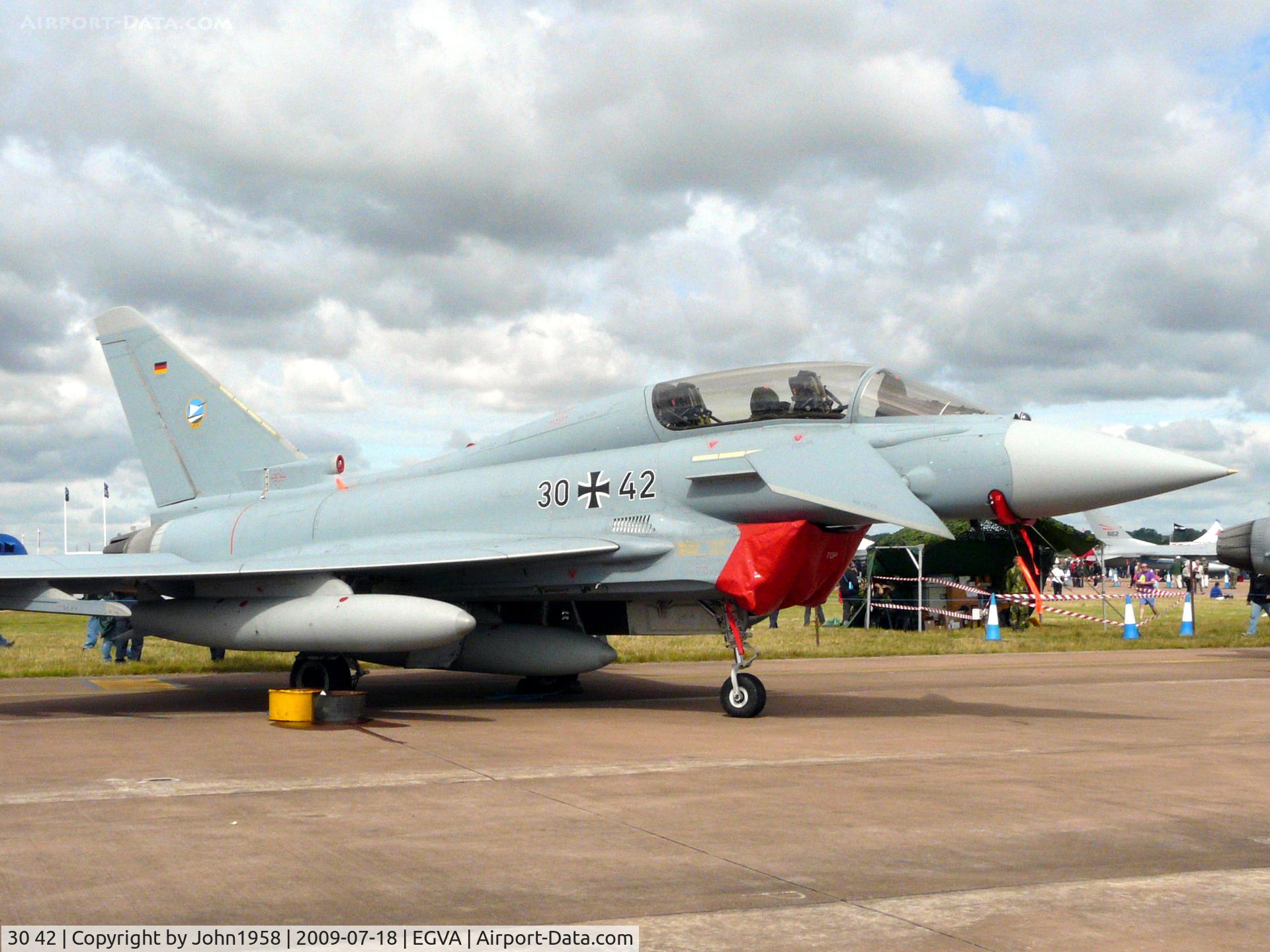 30 42, Eurofighter EF-2000 Typhoon T C/N GT015, Static at RIAT