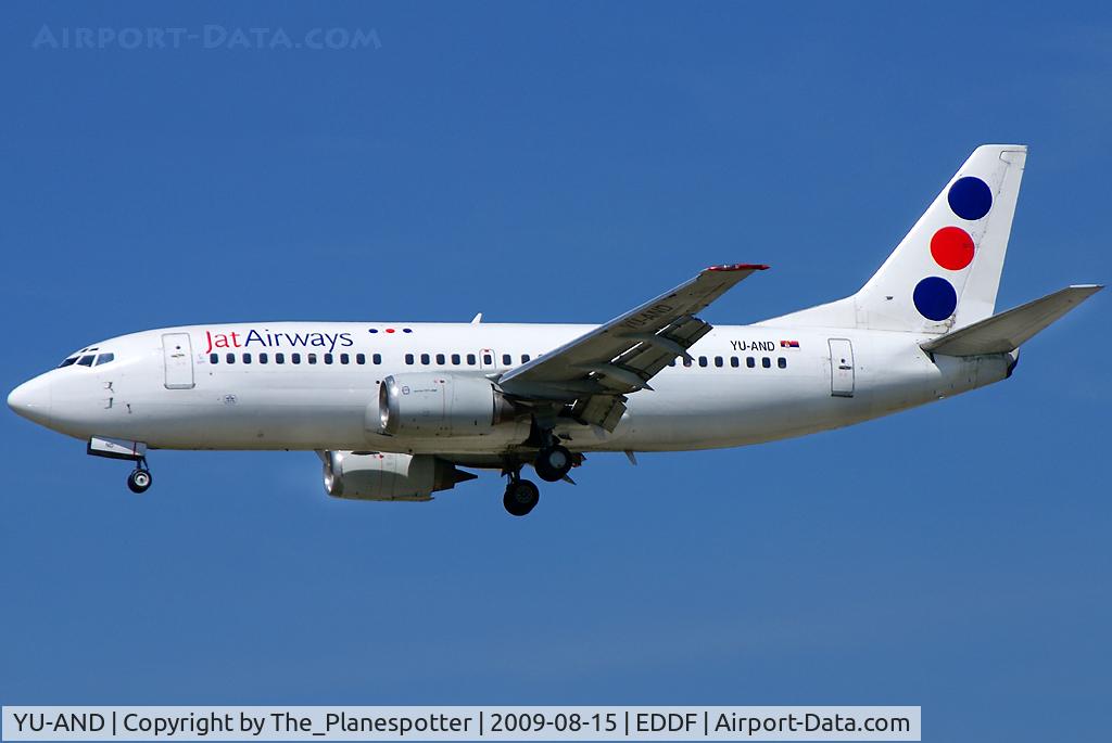 YU-AND, 1985 Boeing 737-3H9 C/N 23329/1134, Nice Livery :-)