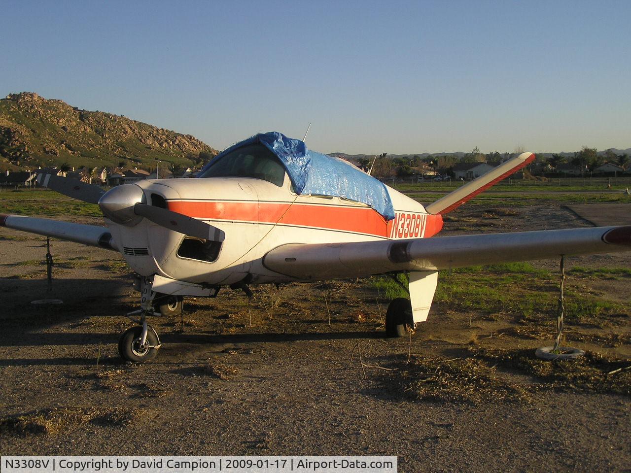 N3308V, 1947 Beech 35 Bonanza C/N D-767, Flabob, CA