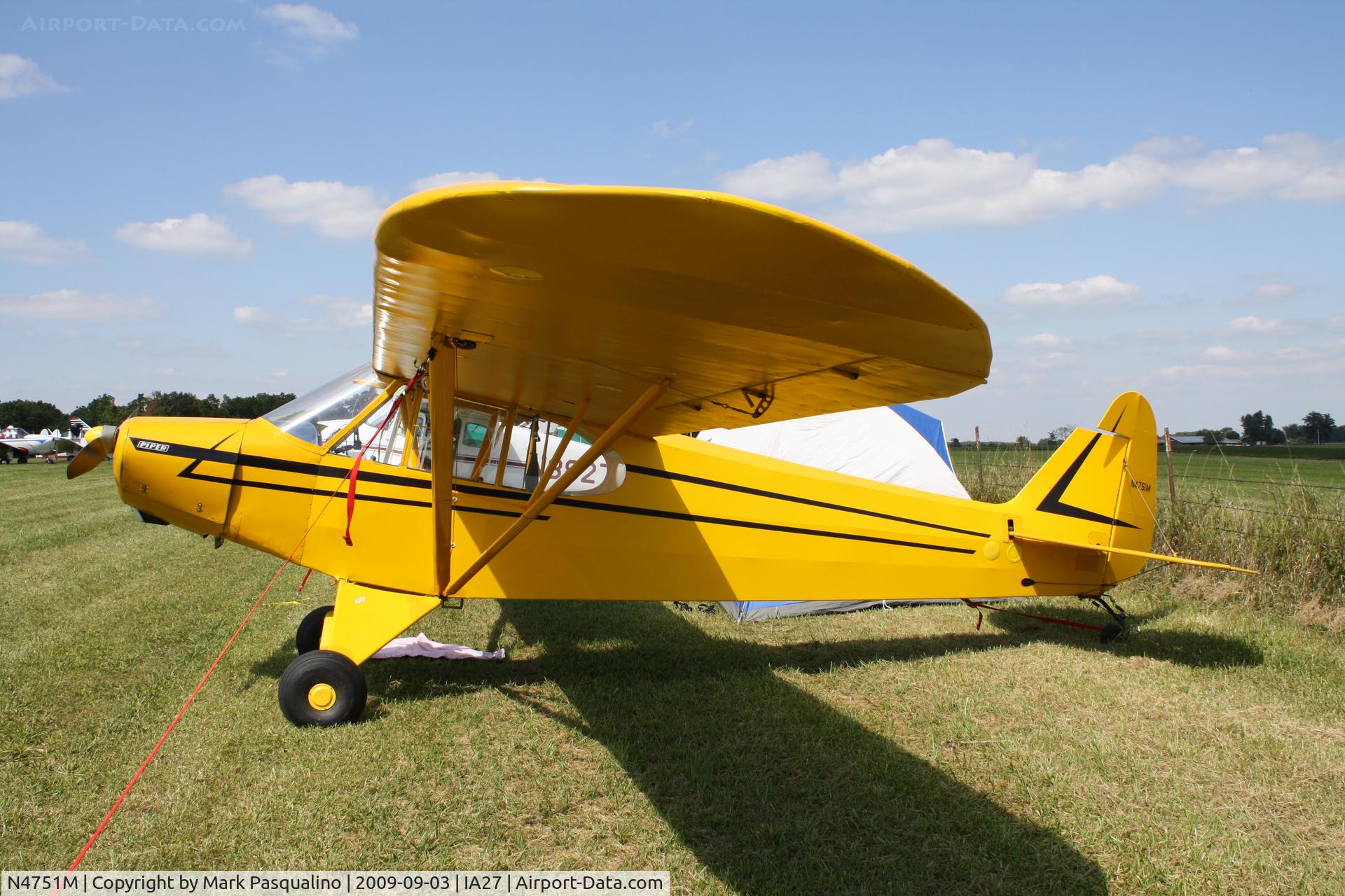 N4751M, 1947 Piper PA-11 Cub Special C/N 11-271, Piper PA-11