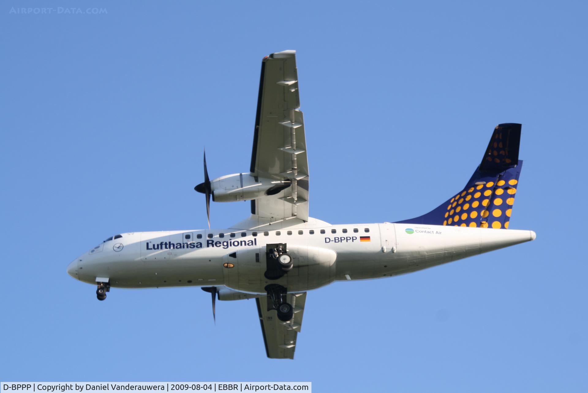 D-BPPP, 1999 ATR 42-500 C/N 581, arrival of flight LH4650 to rwy 25R