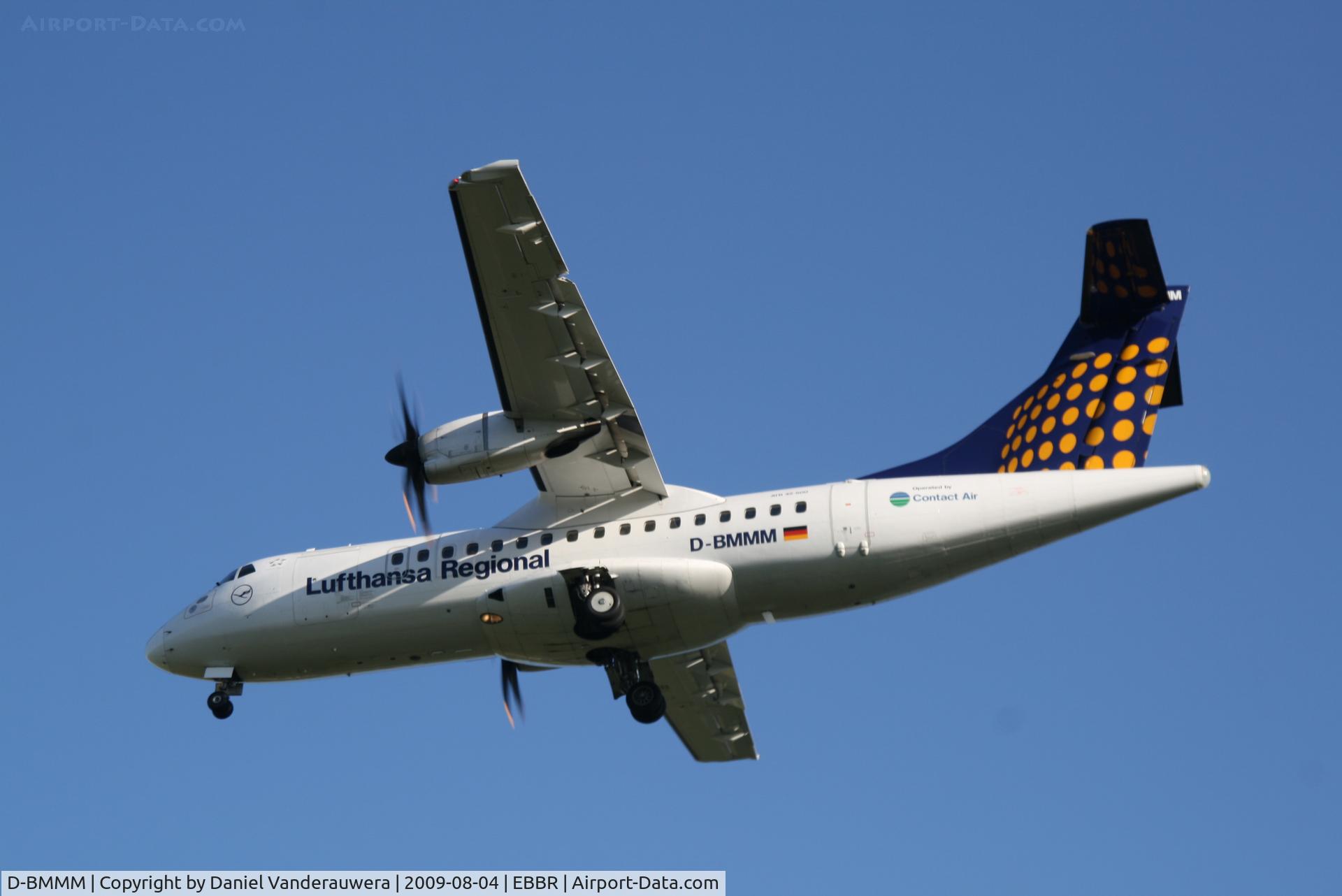 D-BMMM, 1997 ATR 42-500 C/N 546, flight LH4630 is descending to rwy 25R