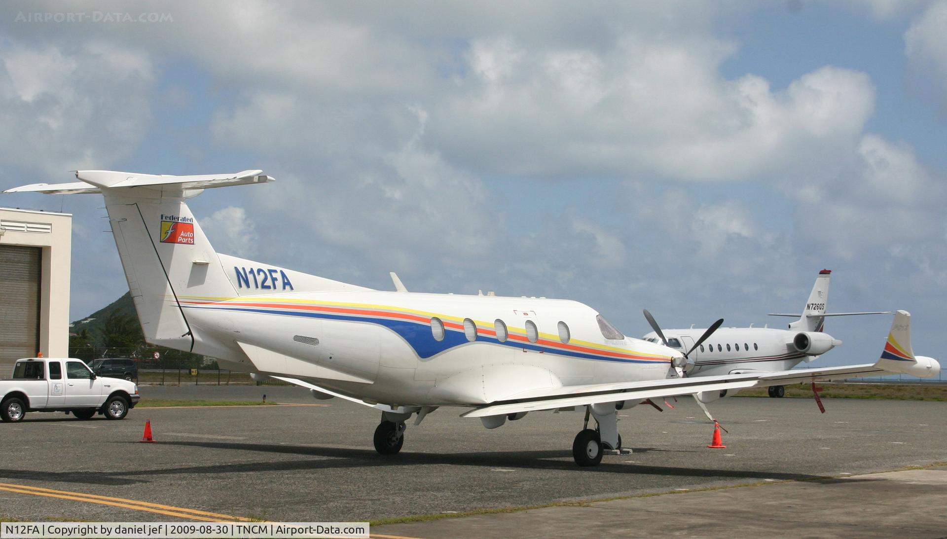 N12FA, 1995 Pilatus PC-12 C/N 117, park at the private parking area