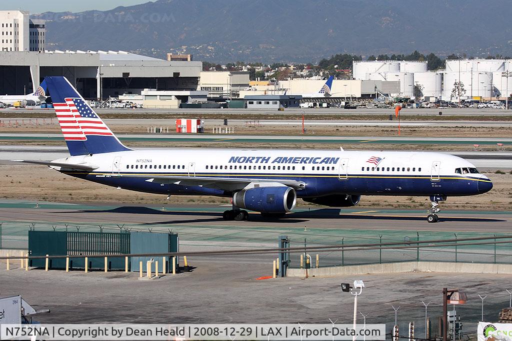 N752NA, 1999 Boeing 757-28A C/N 28174, North American Airlines N752NA taxiing to parking after arrival on the North Complex.