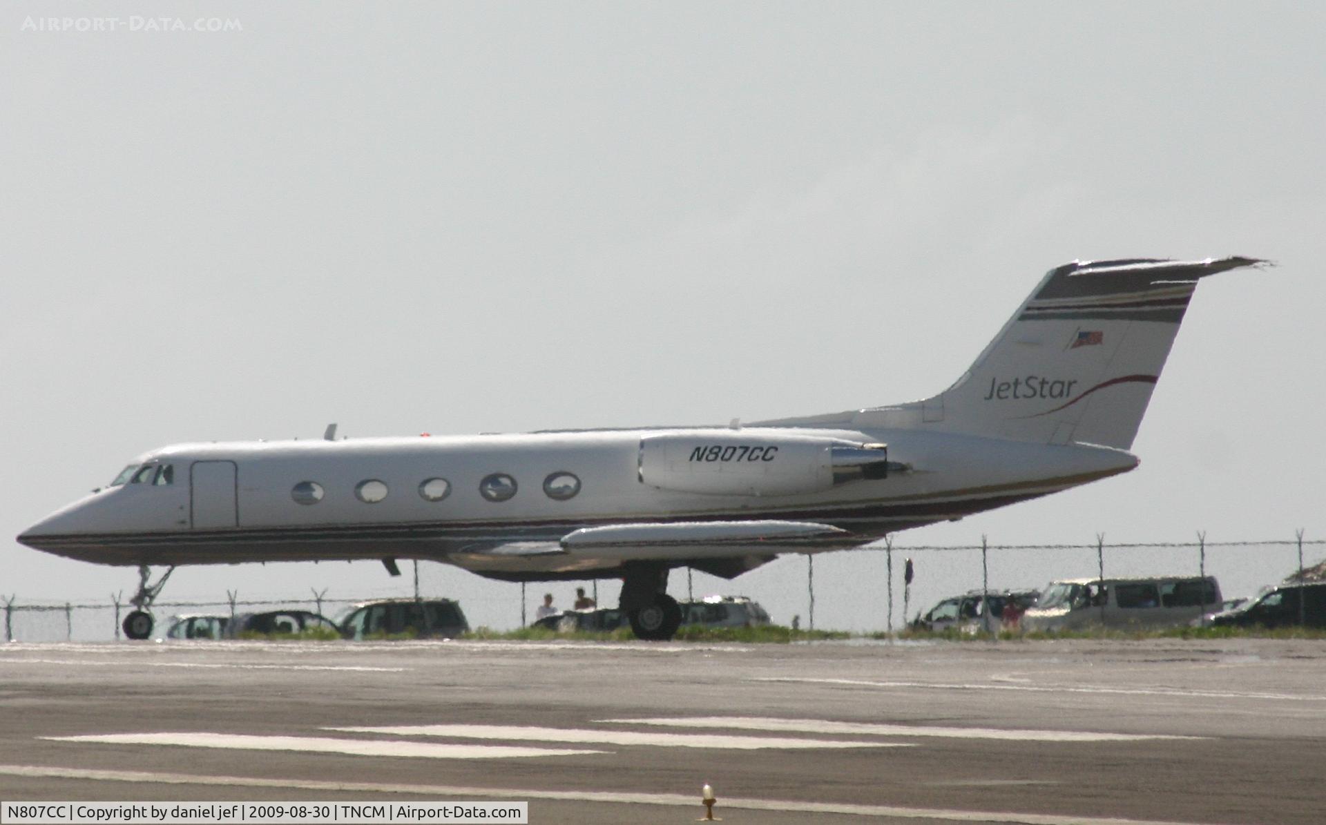 N807CC, 1977 Grumman G-1159 Gulfstream II-TT C/N 212, at the end of runway 10 the best part of the island. lol