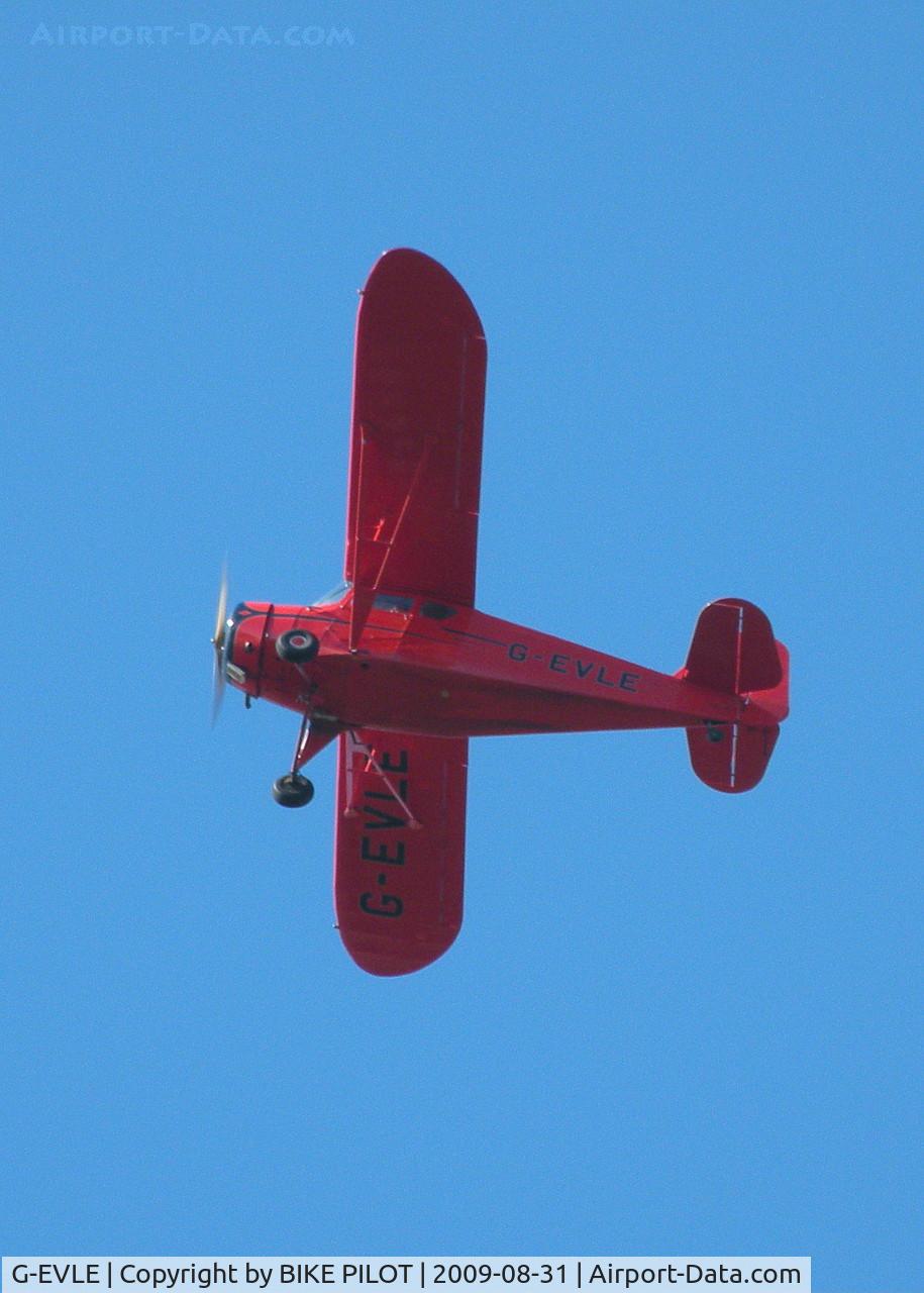 G-EVLE, 1939 Rearwin 8125 Cloudster C/N 803, OVER FLYING A PLACE CALLED EAST WORLDHAM HAMPSHIRE