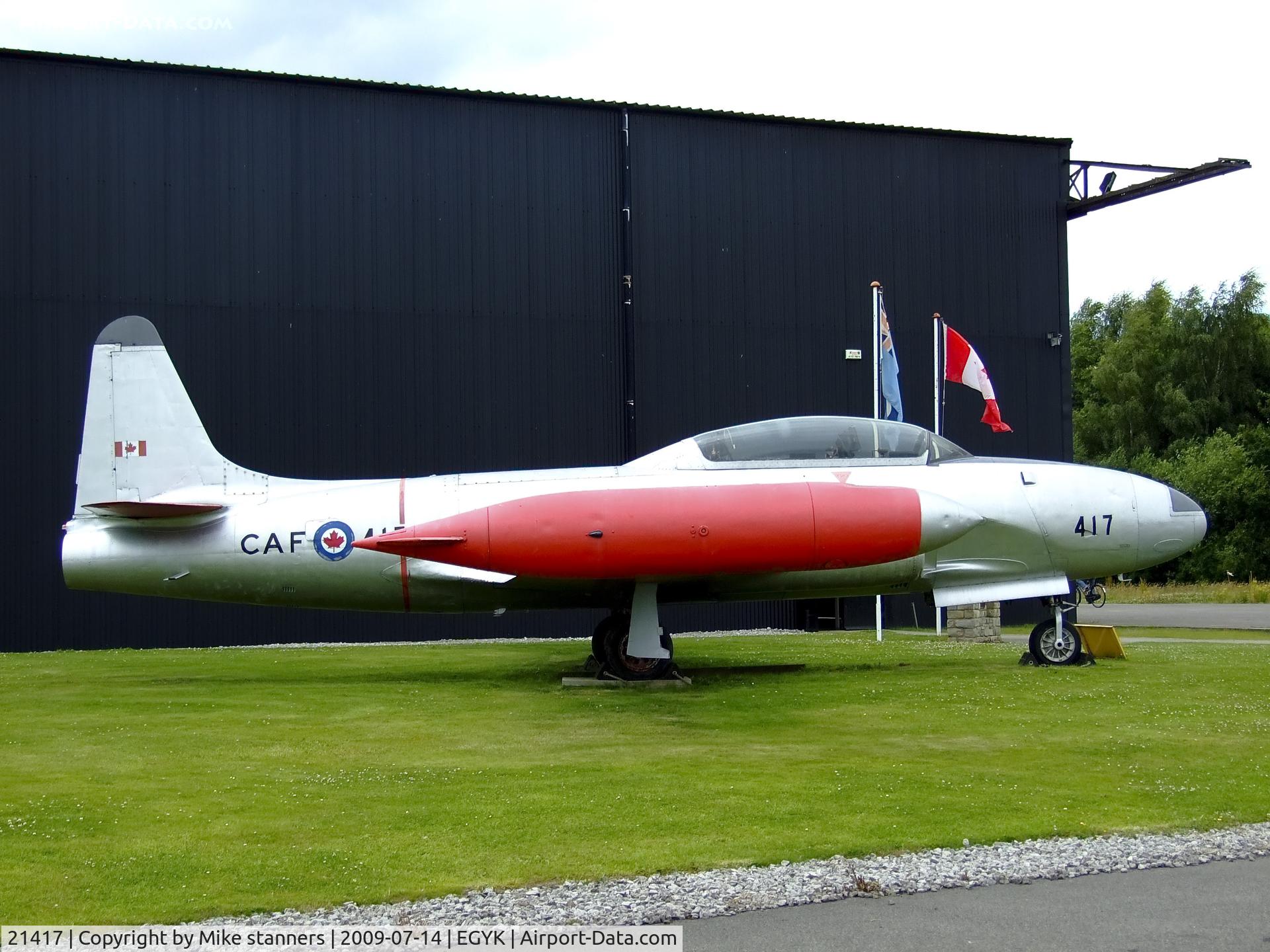 21417, Canadair CT-133 Silver Star 3 C/N T33-417, CT-133A Silver star on display at the Yorkshire air museum