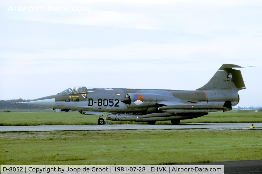 D-8052, Lockheed RF-104G Starfighter C/N 683-8052, The classic Dutch recce configuration: one Orpheus reconnaissance pod and four fuel tanks.