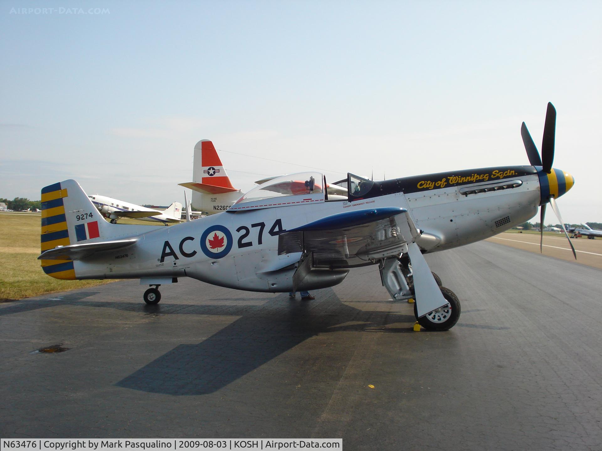 N63476, 1944 North American P-51D Mustang C/N 122-31200, North American P-51D