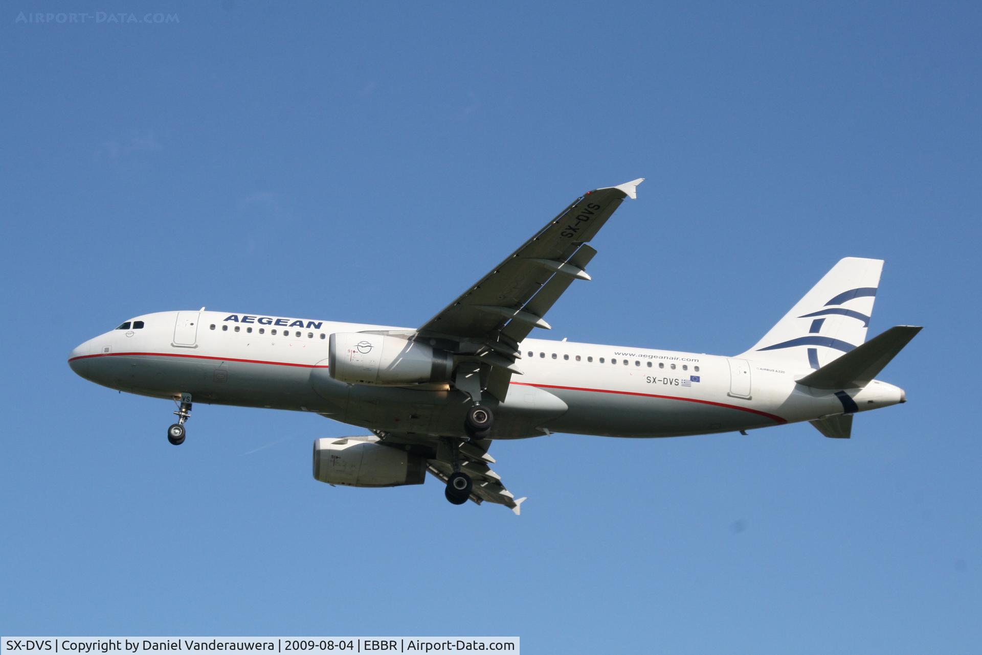 SX-DVS, 2008 Airbus A320-232 C/N 3709, arrival of flight A3 620 to rwy 25R