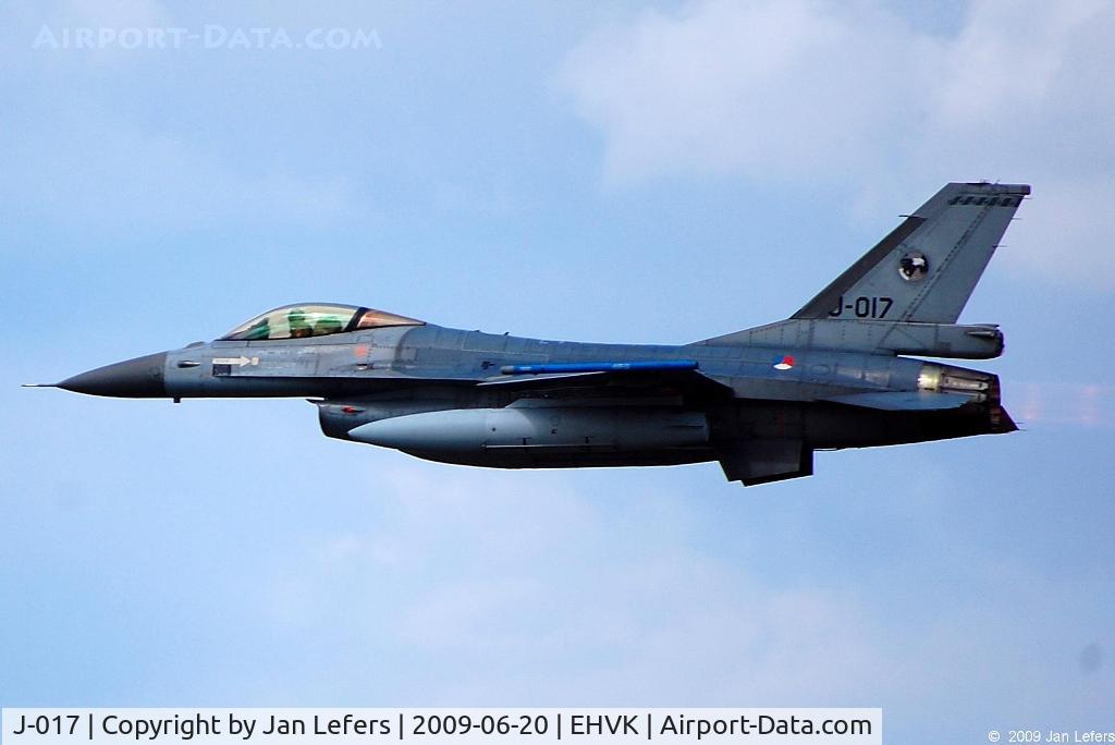 J-017, Fokker F-16AM Fighting Falcon C/N 6D-173, Royal Netherlands Air Force