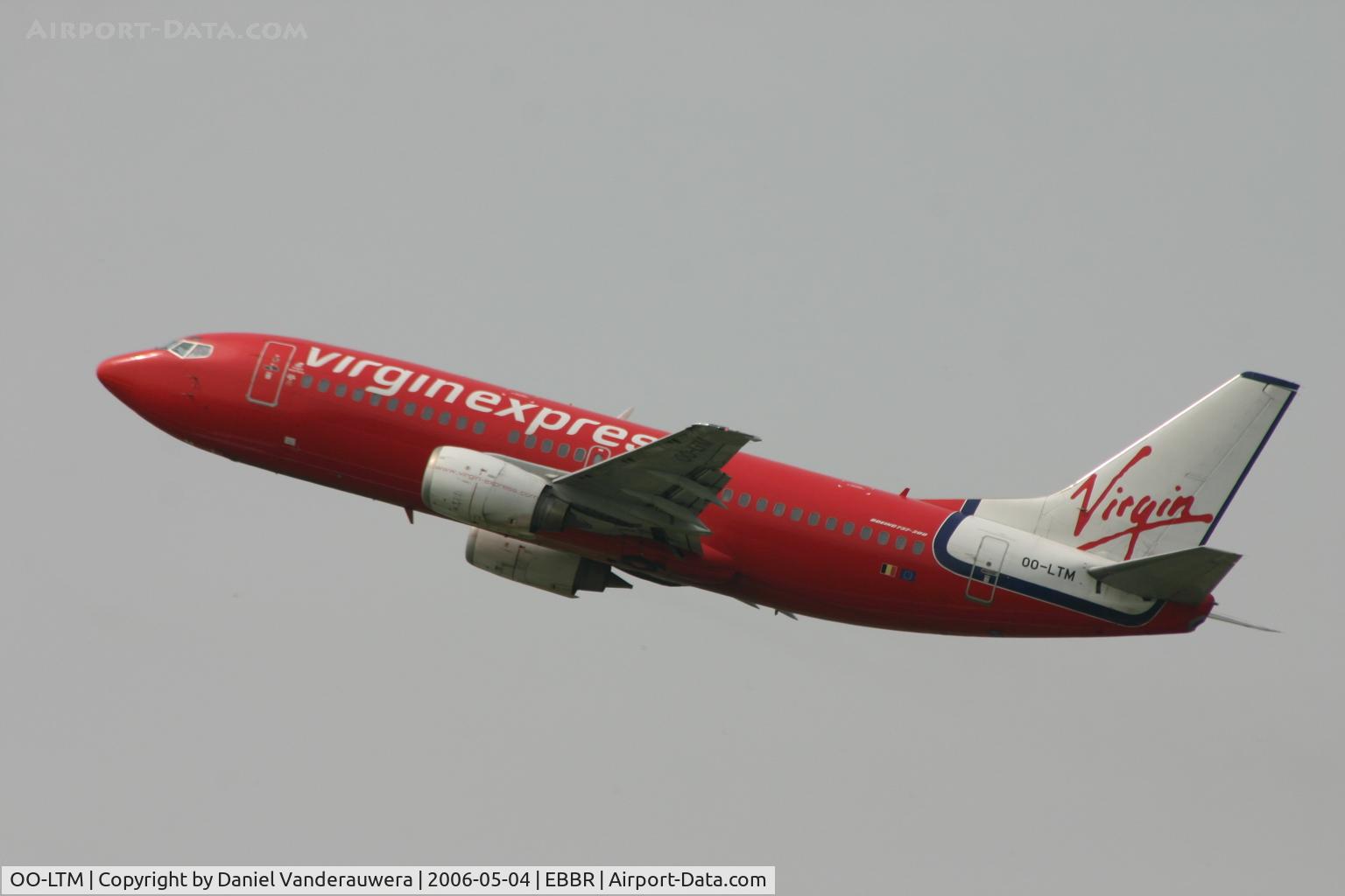 OO-LTM, 1991 Boeing 737-3M8 C/N 25070, Taking off from rwy 20