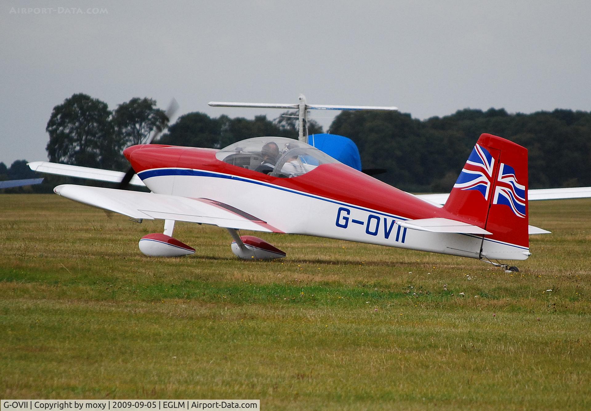 G-OVII, 2007 Vans RV-7 C/N PFA 323-14100, Vans RV-7 departing White Waltham