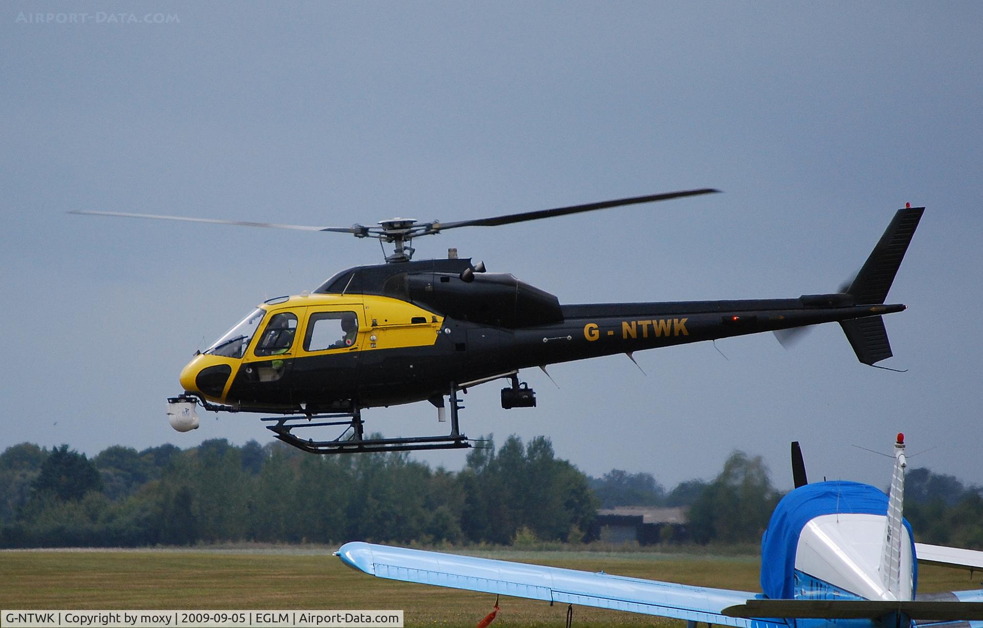 G-NTWK, 1986 Aerospatiale AS-355F-1 Twin Squirrel C/N 5347, Aerospatiale AS355F2 departing White Waltham