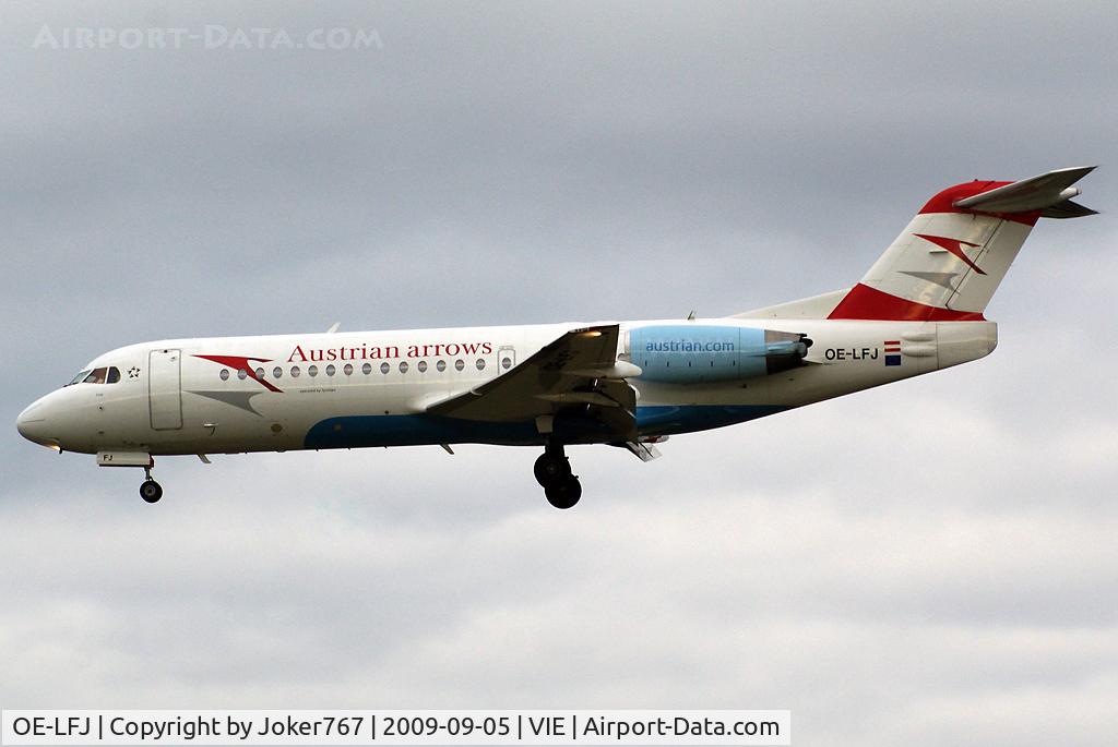 OE-LFJ, 1995 Fokker 70 (F-28-0070) C/N 11532, Austrian arrows Fokker F-70