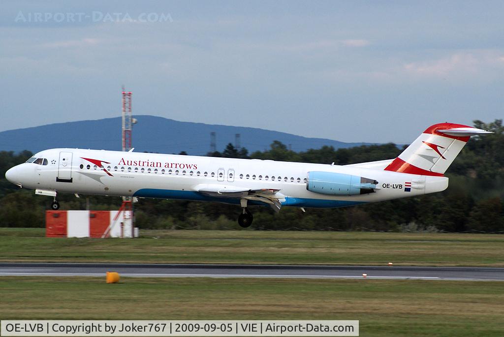 OE-LVB, 1994 Fokker 100 (F-28-0100) C/N 11502, Austrian arrows Fokker F-100
