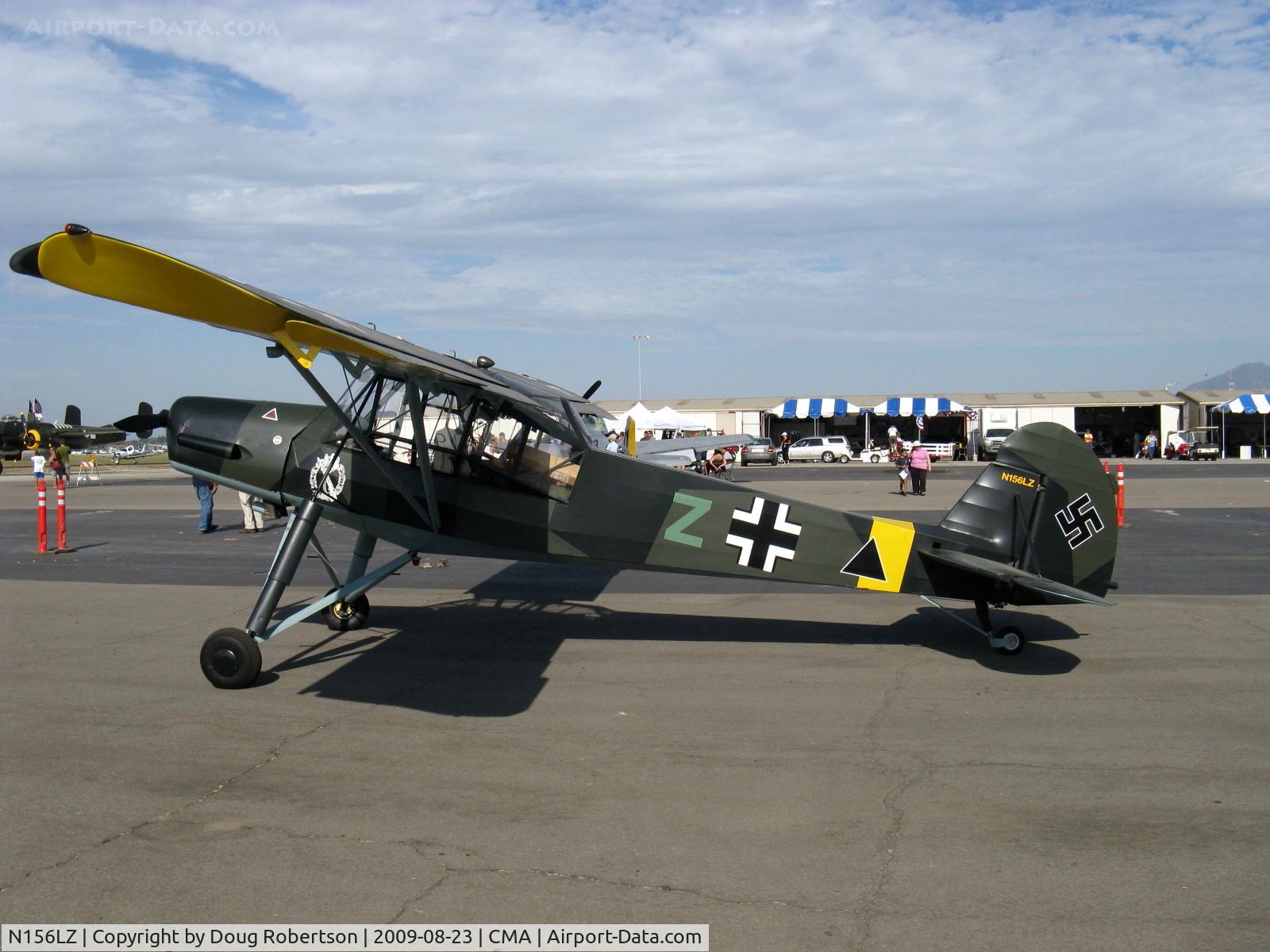 N156LZ, 2009 Fieseler Fi-156C Storch Replica C/N SA-001K, 2009 Storch Aircraft LLC Fi-156C CRIQUET, Rotax 912 100 Hp Experimental class LSA, a 75% scale Storch (Stork), end of the airshow-rolled out for departure