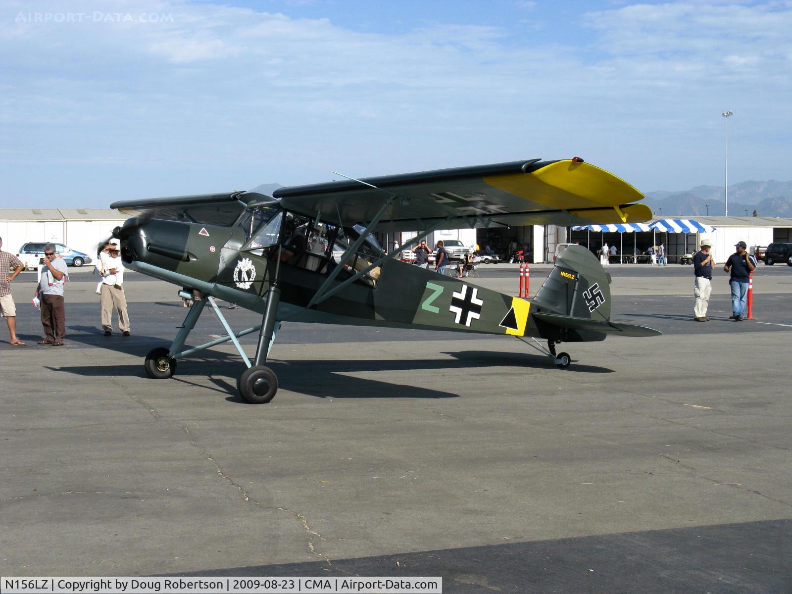 N156LZ, 2009 Fieseler Fi-156C Storch Replica C/N SA-001K, 2009 Storch Aircraft LLC Fi-156C CRIQUET, Rotax 912 100 Hp Experimental class LSA, a 75% scale Storch (Stork), engine warmup