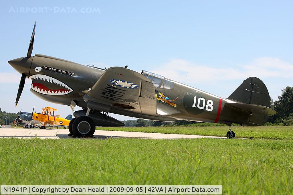 N1941P, 1941 Curtiss P-40E C/N 1025, 1941 Curtiss Wright P-40E Kittyhawk N1941P on display after a great flight demonstration.