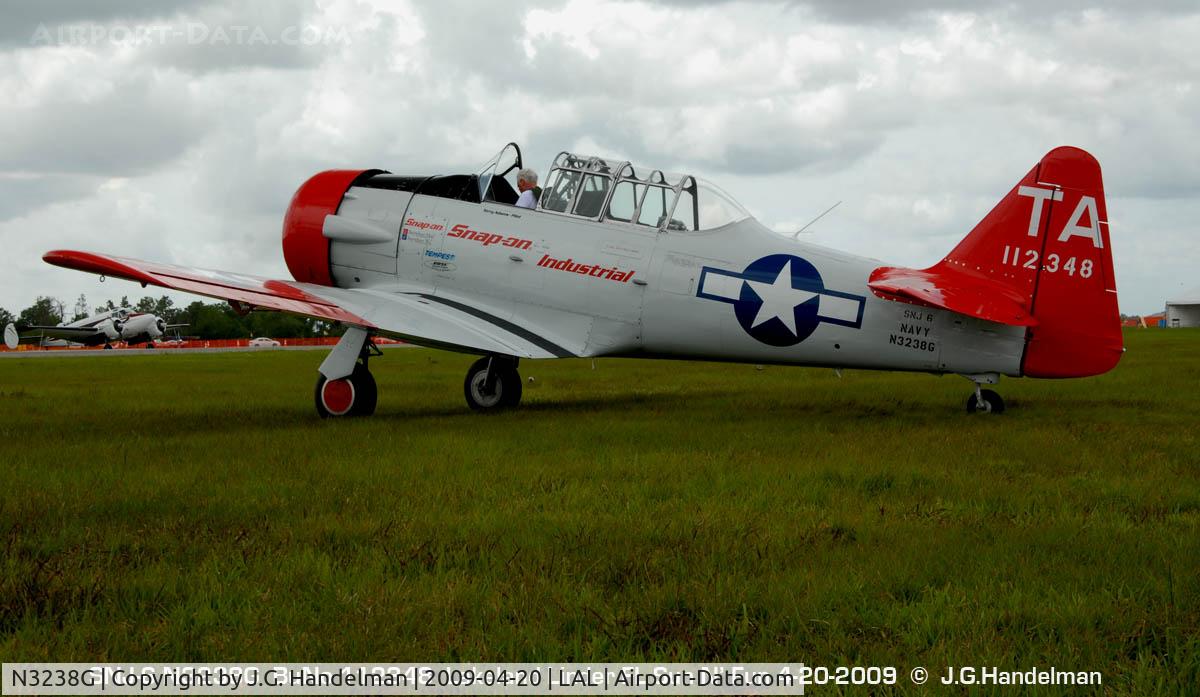 N3238G, 1959 North American SNJ-6 Texan C/N 121-43202, taxiing at Sun N' Fun