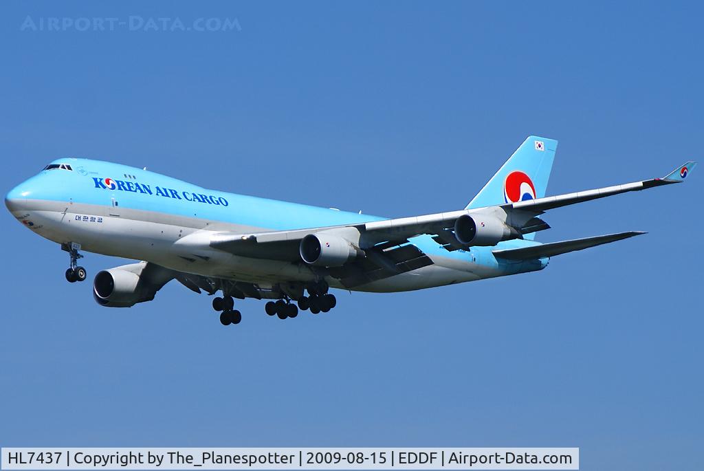 HL7437, 2003 Boeing 747-4B5F/SCD C/N 32808, This was the first Korean Freighter that I have made at my Homebase BSL and now I got him also on that nice and sunny day in FRA.