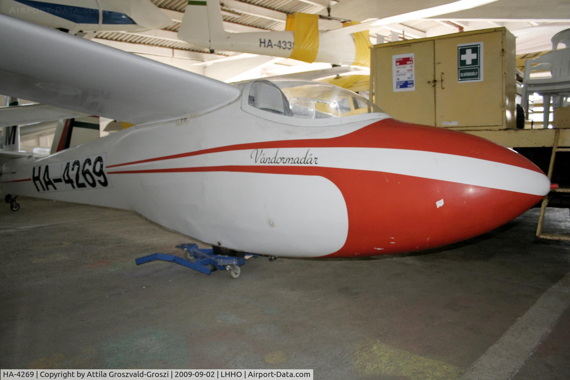 HA-4269, 1961 Scheibe Zugvogel IIIA C/N 1062, Hajduszoboszló Airport - LHHO - Hangar. His individual name, migratory bird