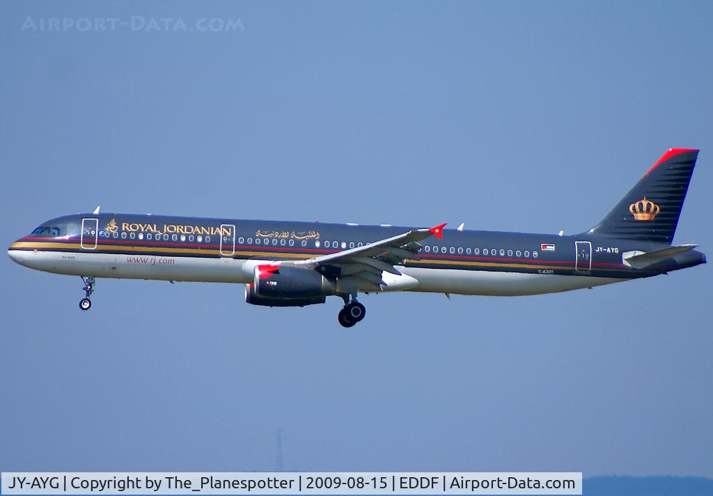 JY-AYG, 2006 Airbus A321-231 C/N 2730, Airbus A321´s from Royal Jordanian are very hard to Spot in Germany these days.