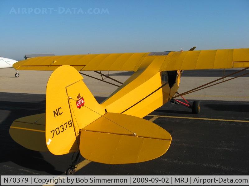 N70379, 1946 Piper J3C-65 Cub Cub C/N 17365, On the ramp at Mineral Point, Wisconsin