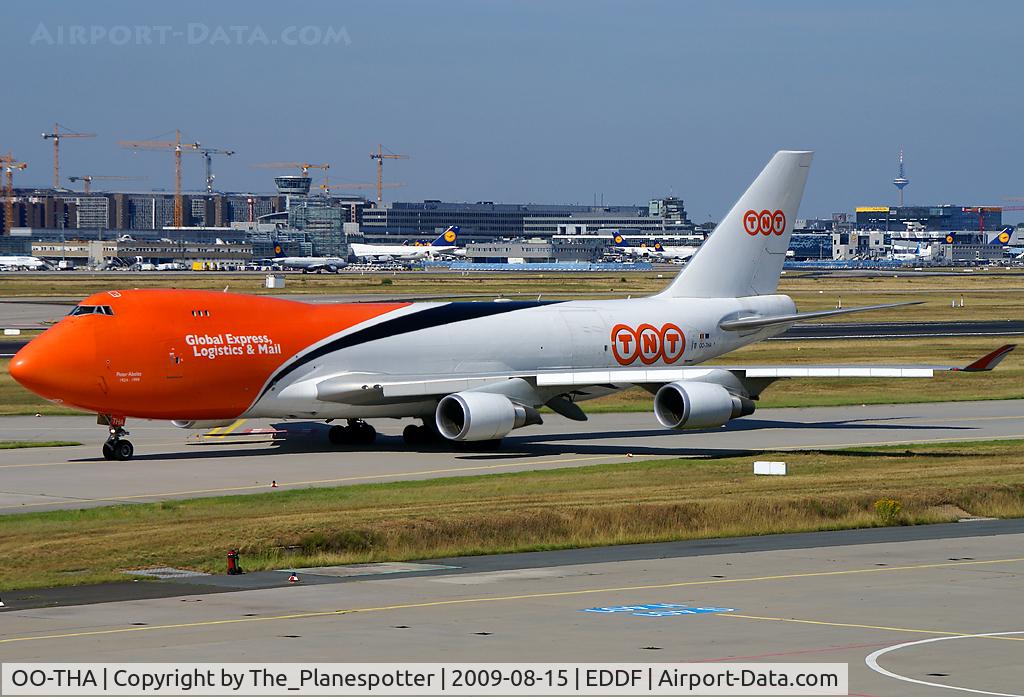 OO-THA, 2006 Boeing 747-4HAF/ER/SCD C/N 35232, Flying for Emirates Sky Cargo and seen today departing to DXB on another Cargo Run for EK