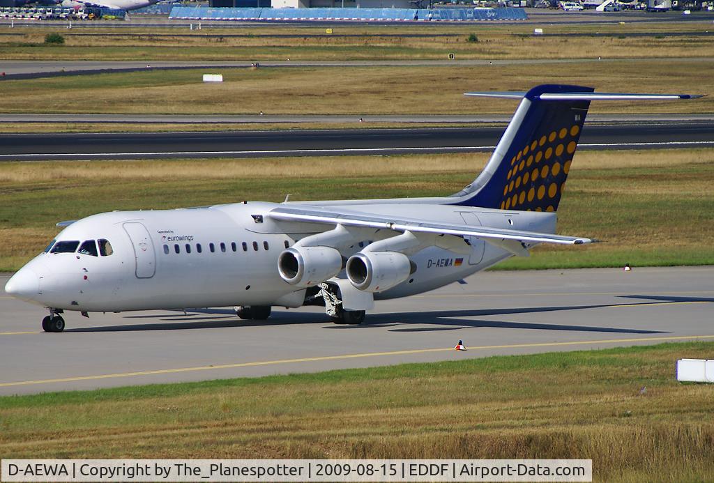 D-AEWA, 1990 British Aerospace BAe.146-300A C/N E3163, Another Jumbolino from Eurowings that maybe will be replaced by Embraer Jets soon.