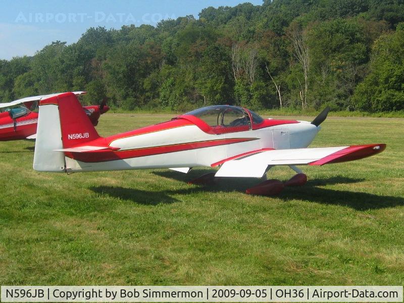 N596JB, 2000 Vans RV-6A C/N 24723, Jerry's ride all the way from Waynesboro, VA (W13) at the EAA breakfast fly-in at Zanesville, Ohio