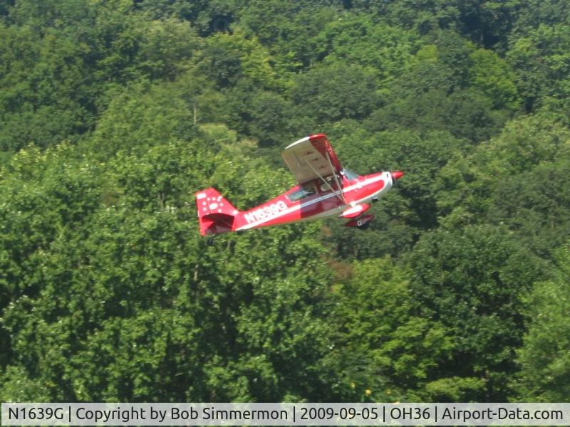 N1639G, 1968 Champion 7KCAB C/N 115, Departing RWY 3 with Young Eagle passenger at Zanesville, Ohio